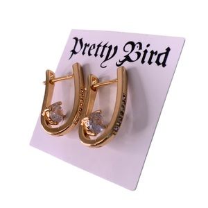 Gold Plated Huggies by Pretty Bird